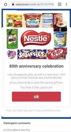 Update April 2021 - Fake news on Nestlé 80th anniversary