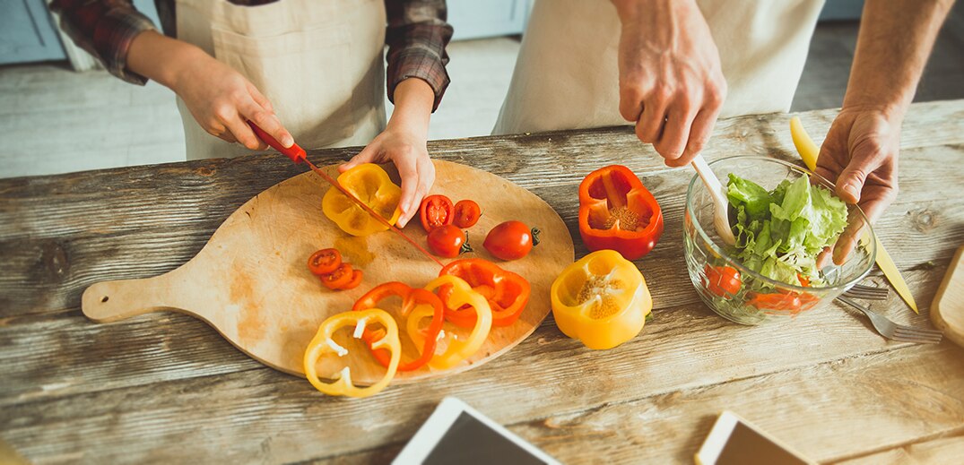 Involving your children in the preparation and cooking of meals 