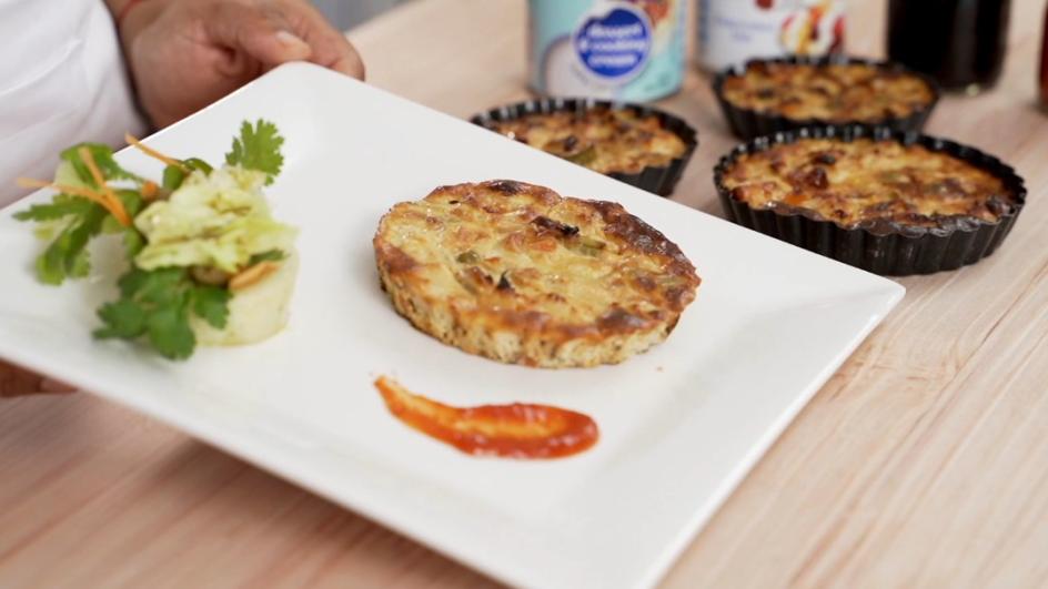 Chicken quiche without crust